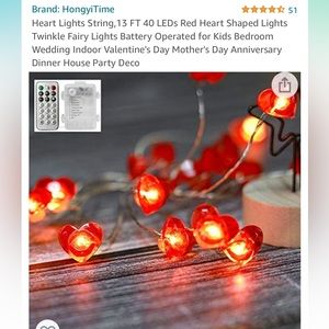 red heart string lights